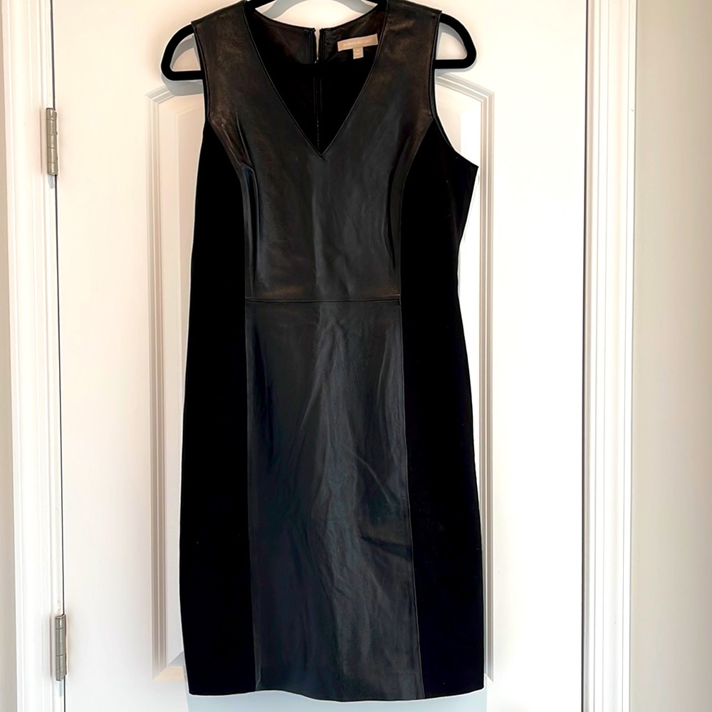 Banana Republic Black Leather Dress